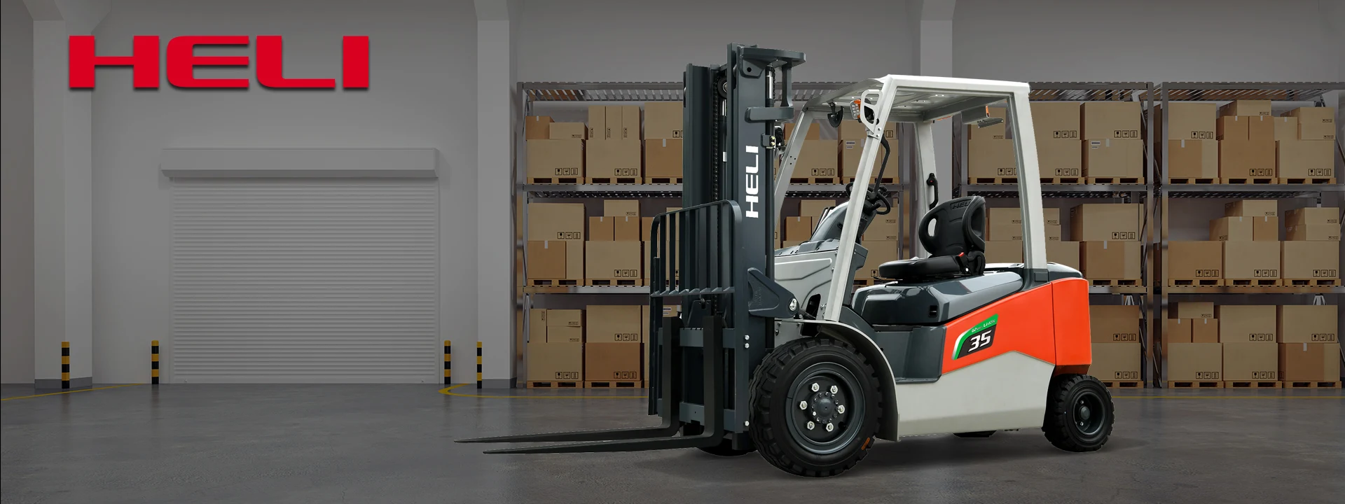 HELI forklift in a warehouse